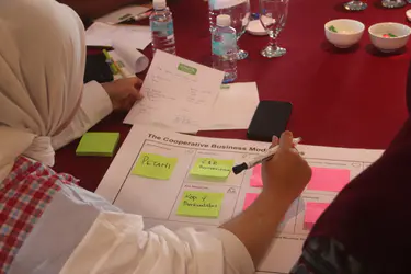 Workshop participants collaborating